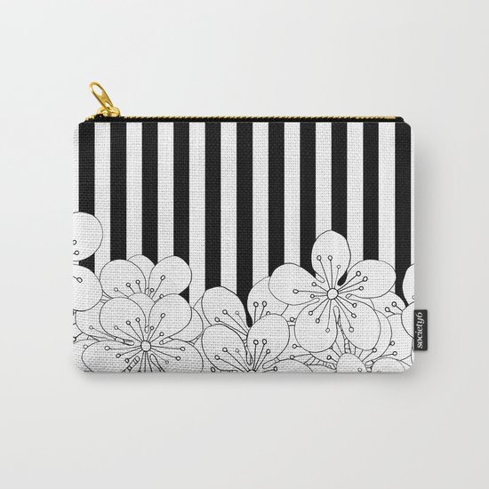 Cherry Blossom Stripes - In Memory of Mackenzie Carry-All Pouch