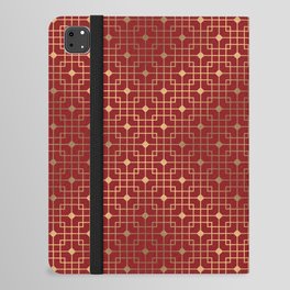 Chinese red and gold pattern iPad Folio Case