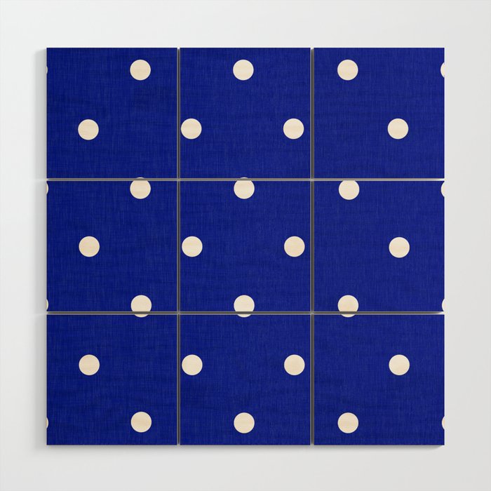 Dotty Blue Wood Wall Art