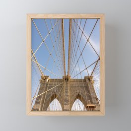 Brooklyn Bridge Travel Photography | New York City Views #2 Framed Mini Art Print
