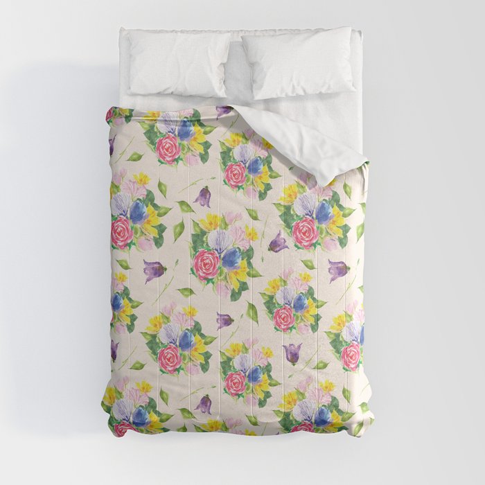 Romantic Vintage Florals Comforter