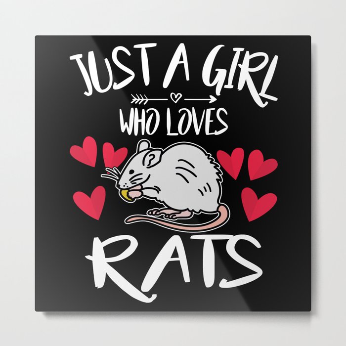 Just A Girl Who Loves Rats Metal Print