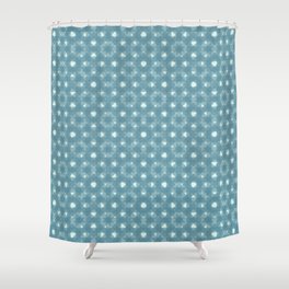 Weave pattern blue Shower Curtain