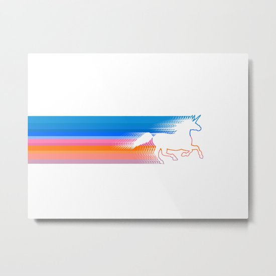 Unicorn Run Metal Print