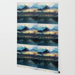 Mountain Lake Under Sunrise Wallpaper