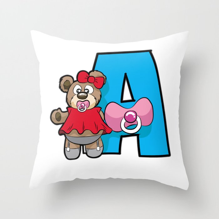 Age Play Teddy Abdl Adult Baby Diaper Lover Ddlg Throw Pillow By