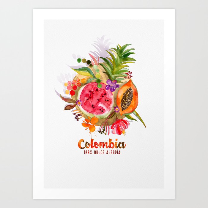 Fruits of Colombia | Frutas Colombianas Art Print