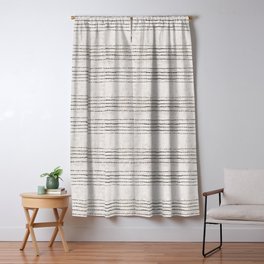 Linen Stripe Rustic Blackout Curtain By Hollizollinger Society6
