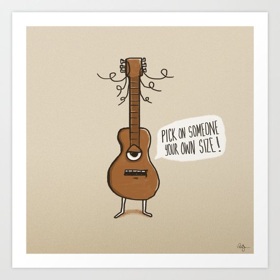 Cyclops Guitar Art Print