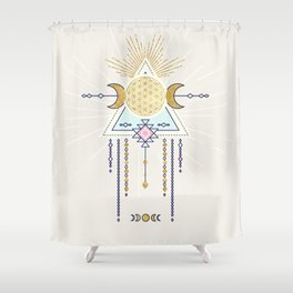 Magical Lunar illustration no4 Shower Curtain