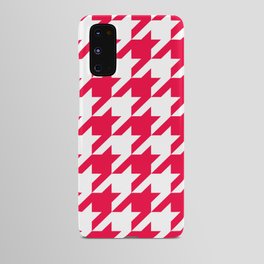 Big Red Houndstooth Pattern Android Case