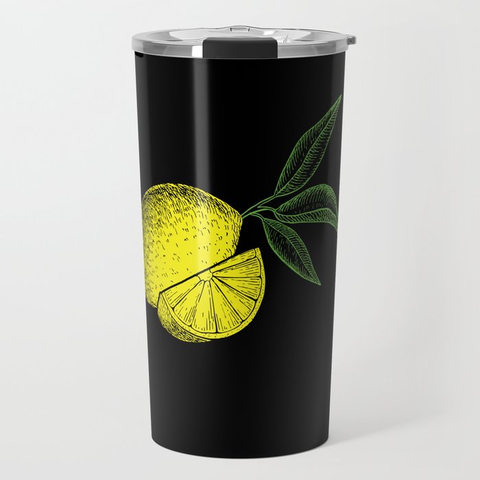 Lemon Fruit Retro Lemonade Travel Mug
