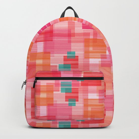 Abstract Red Backpack