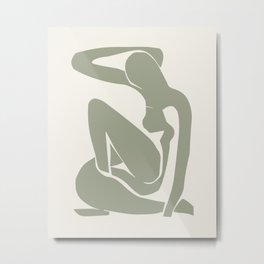 Sage Green Matisse Art, Matisse Abstract Art Decor Metal Print | Curated, Graphicdesign, Abstract Female, Matisse Art, Henri Matisse, Papiers Decoupes, Nude, Matisse Poster, Art Decoration, Matisse Print 