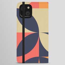 Geometric Pattern Abstract Flowers  iPhone Wallet Case