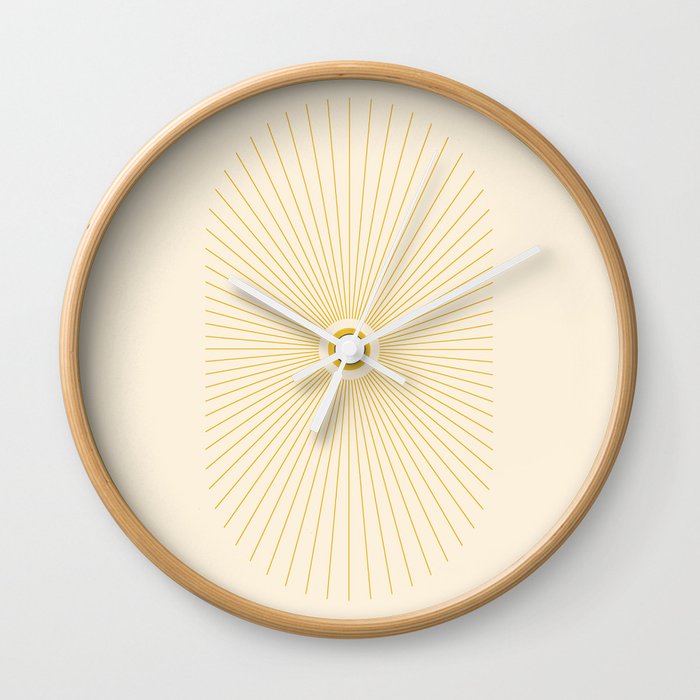 Abstraction_NEW_SUNLIGHT_YELLOW_SHINE_RISING_POP_ART_0217A Wall Clock