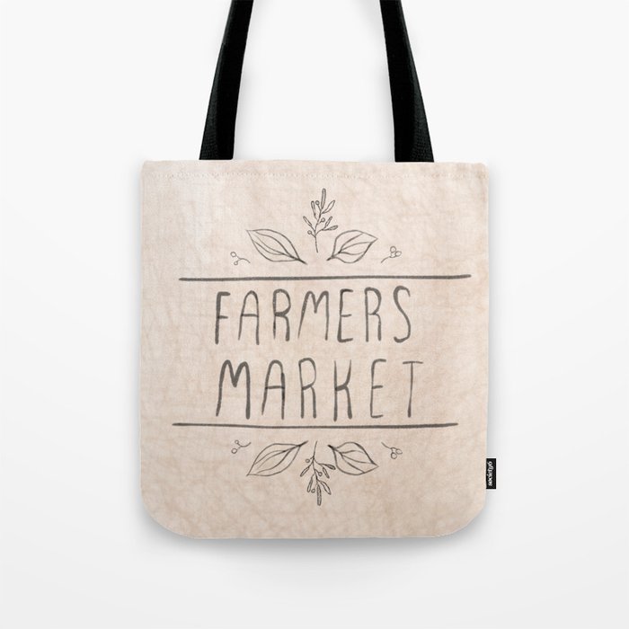 Burlap Farmers Market Tote Bag by Palmetto Design Co Society6