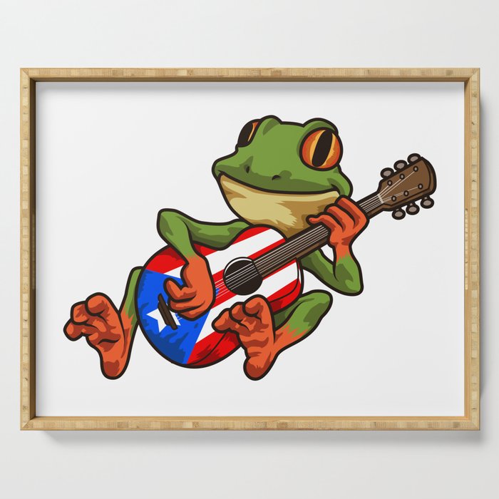 Coqui Frog Playing Guitar Boricua, Frog Playing Guitar Bathroom Set