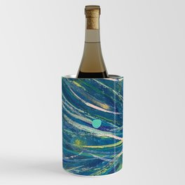 Fairy Dots in the Night Abstract Painting Wine Chiller