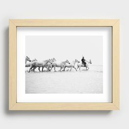 Mon Cowboy - Black and White Photography Recessed Framed Print