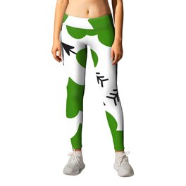 Medium heart with arrow pattern 13 Leggings | Hearts, Fiancee, Happiness, Graphicdesign, Pattern, Love, Loving, Green, Dating, Girlfriend 