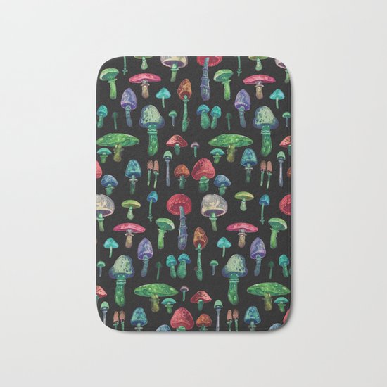 mushrooms at nigth Bath Mat