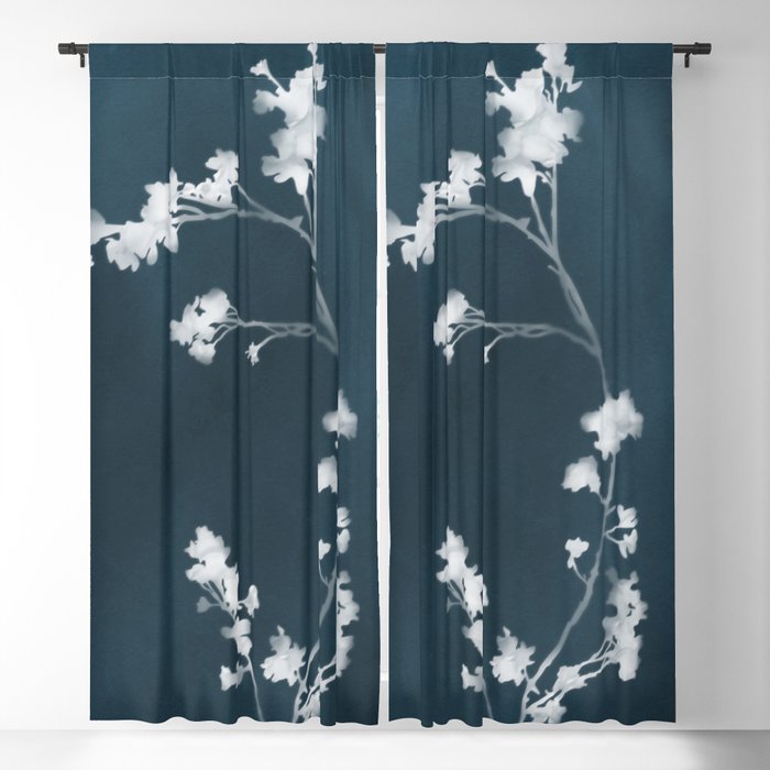 Monograph, Blue Flower Blackout Curtain