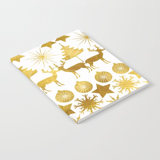 Gold Christmas 04 Notebook