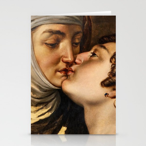 Juliet Kissing her Nurse by Francesco Hayez Stationery Cards