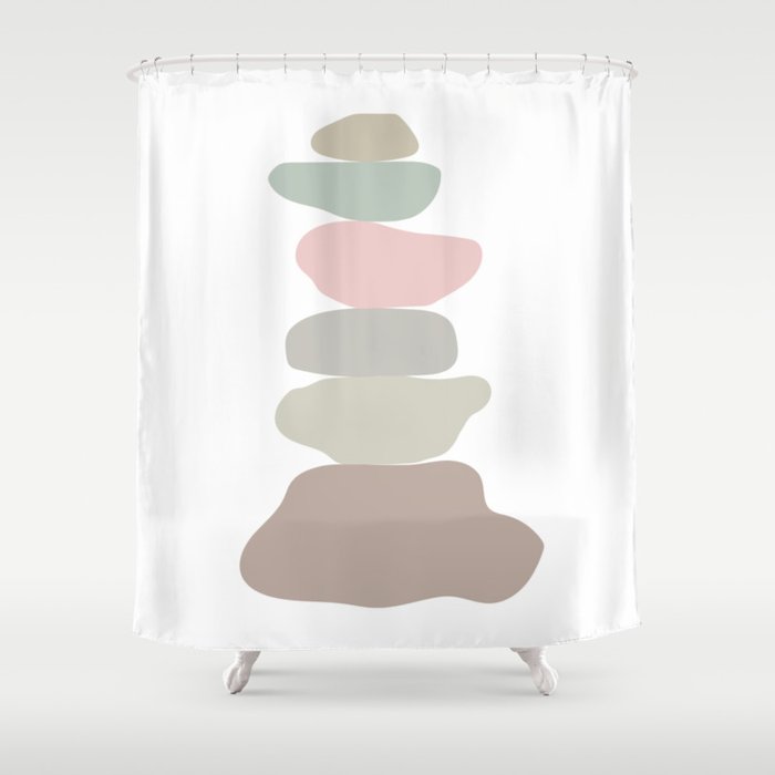 Balancing Stone  Shower Curtain