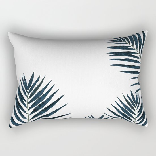 Fern Black Rectangular Pillow