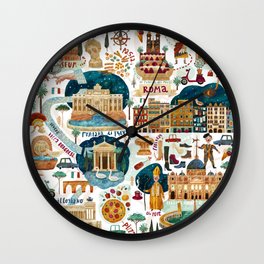 Rome map Wall Clock