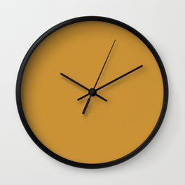 Golden Brown Solid Hue - 2022 Color - Shade Pairs Dunn and Edwards Alameda Ochre DET482 Wall Clock