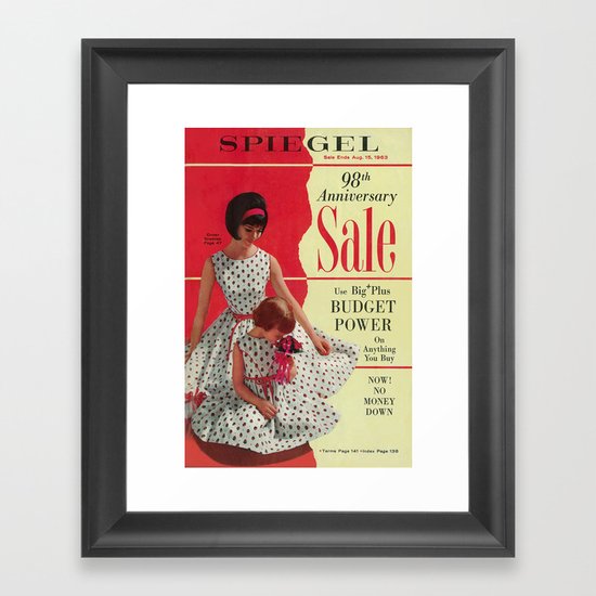1963 - 98th Anniversary Sale - Summer Catalog Cover Framed Art Print