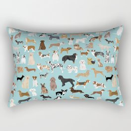 Dogs pattern print must have gifts for dog person mint dog breeds Rectangular Pillow