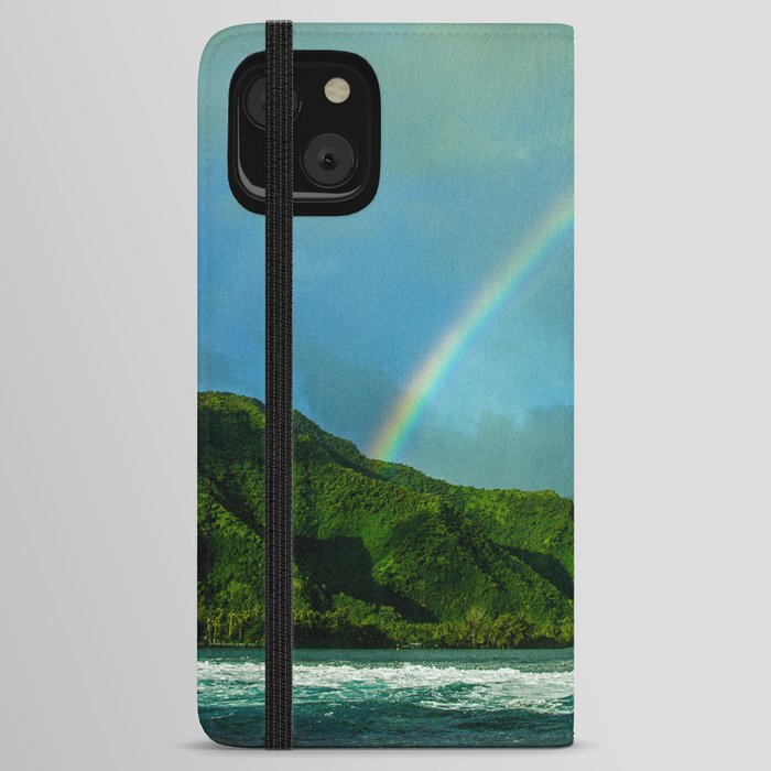 Tahitian Rainbow & Rain Cloud iPhone Wallet Case