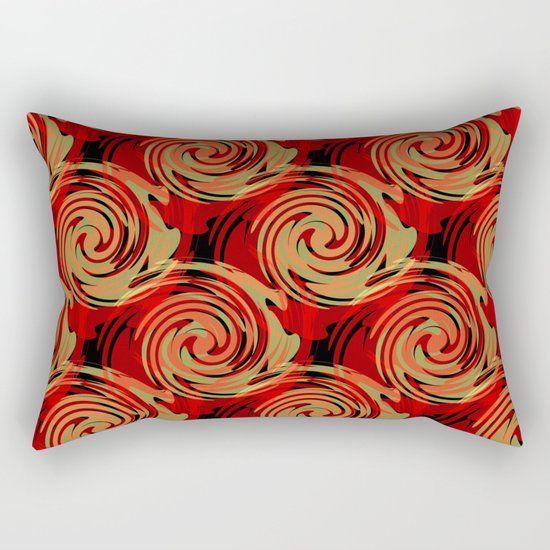 Abstracty pattern in red and brown tones. Rectangular Pillow
