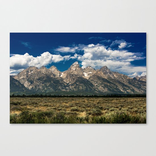 The Grand Tetons - Summer Mountains Canvas Print