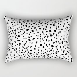 Preppy Dalmatian Spots in Black And White Rectangular Pillow