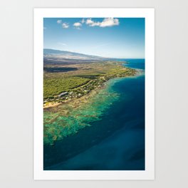 Gold Coast Reefs, Hawaii Island Art Print