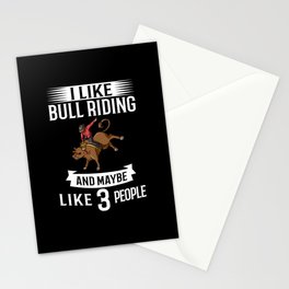 Bull Riding Bucking Bulls Rodeo Mechanical Cowboy Stationery Card