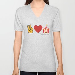 Peace, Love & Circus V Neck T Shirt