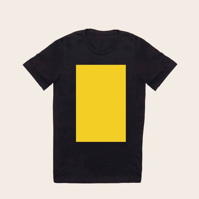 Bright Mid tone Yellow Solid Color Pairs Pantone Vibrant Yellow 13 0858 Accent Shade Hue T Shirt