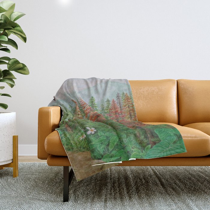 A Day of Forest(8). (coniferous forest) Throw Blanket