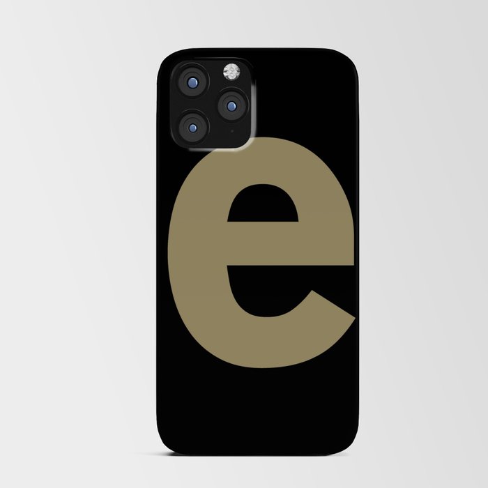 letter E (Sand & Black) iPhone Card Case