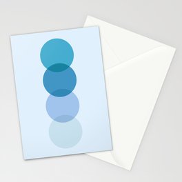 Abstraction_GEOMETRIC_BLUE_CIRCLE_TONE_POP_ART_1204A Stationery Card