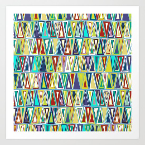 dusk triangles Art Print