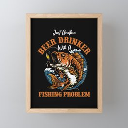 Beer Drinker With Fishing Problem Framed Mini Art Print