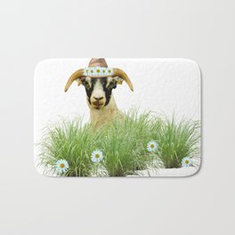 Looking Sheepish Bath Mat | Nature, Cute Sheep Design, Photo, Photographic Art, Digital, Sheep, Color, Digital Manipulation, Funny Animal, Naturescene 