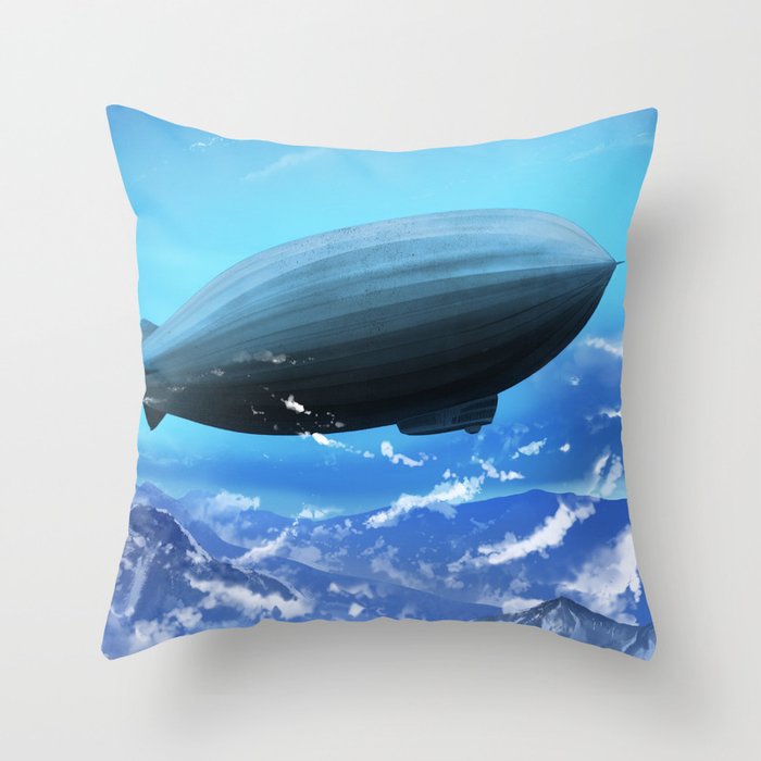 Rigid airship Throw Pillow